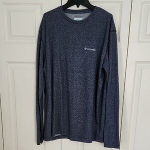 Columbia Men's Heathered Navy Long Sleeve Tee